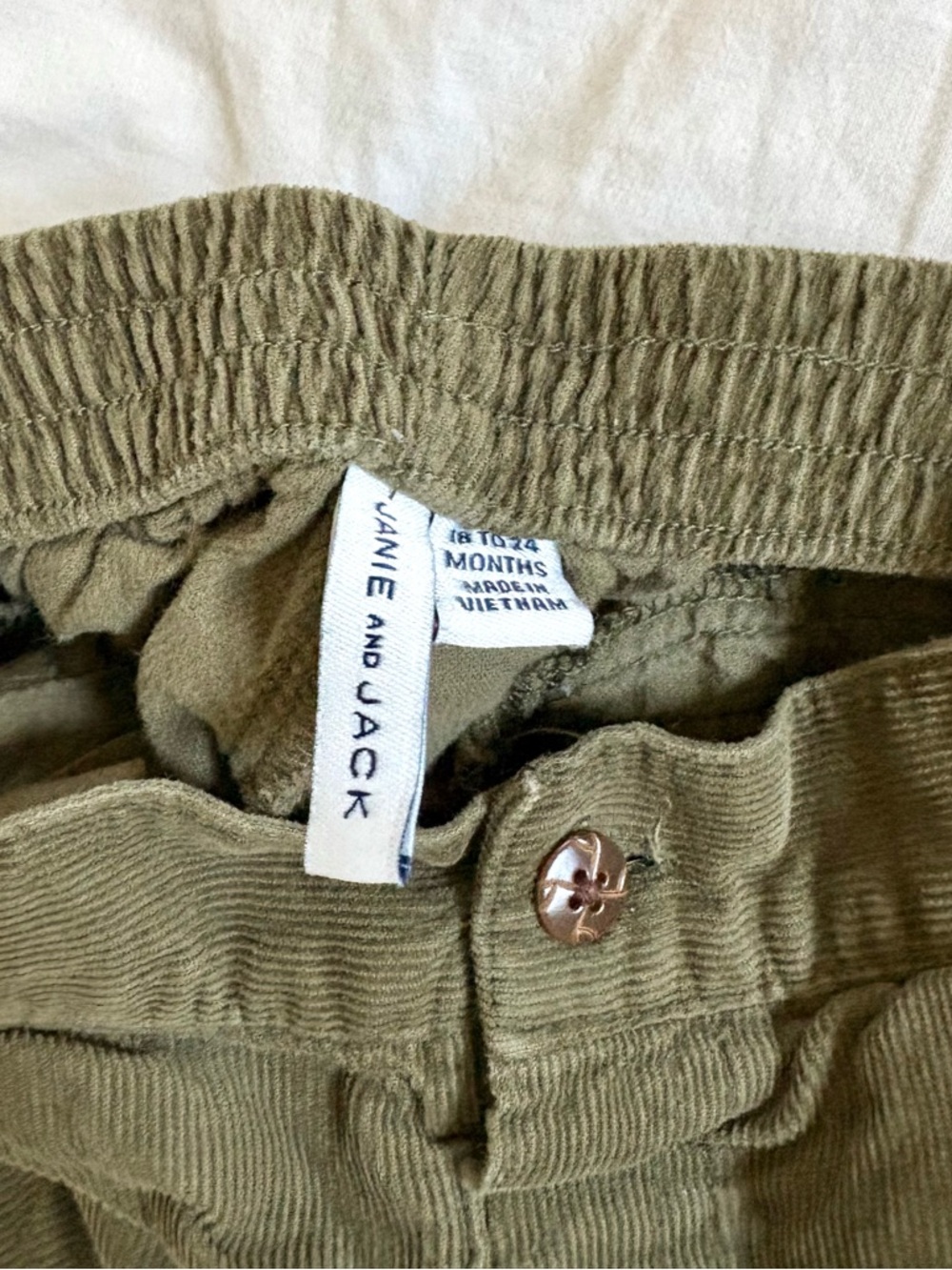 Janie and Jack 100% Cotton Corduroy Pants size 18-24 mo - Picture 3 of 4